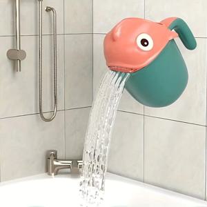 어린이 샴푸 컵, 귀여운 만화 아기 샴푸 상어 컵 베일러, 신생아 유아 목욕 샴푸 샤워 특종, 6.3 인치/16cm