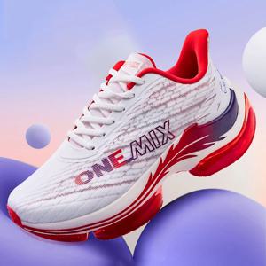 여성을위한 ONEMIX 에어 쿠션 운동화 여름 경량 메쉬 표면 통기성 운동화 야외 피트니스 스포츠 신발