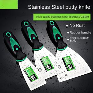 LINBOIN 스테인레스 스틸 퍼티 나이프 단단한 나무 청소 주걱 퍼티 나이프 퍼티 장식 벽 스크레이퍼 페인트 도구