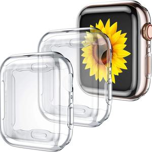 Apple Watch 용 클리어 케이스 45mm 41mm 44mm 40mm 46mm 42mm 화면 보호기 전체 커버 TPU 범퍼 iWatch 시리즈 10 9 8 7 SE 6 5 4
