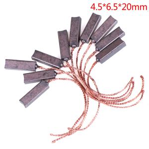 10개/대 4.5*6.5*20mm 모터 카본 브러쉬 레귤레이터 카본 브러쉬 탄소 및 구리