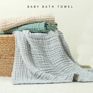 아기 수신 담요 유아 거즈 목욕 타올 어린이 Swaddle Wrap 침구 6 레이어 105*105cm 순수 코튼 버블 모슬린 담요
