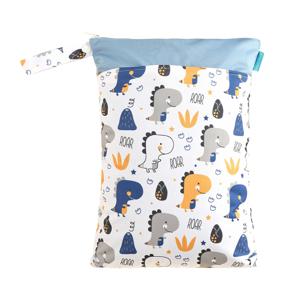 HappyFlute 인쇄 30*40CM Wetbag 2pocket 핸들 재사용 가능한 방수 만화 인쇄 습식 건식 기저귀 가방