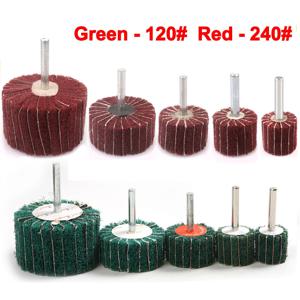 1Pcs 6MM 생크 부직포 플랩 샌딩 휠 섬유 연마 수색 패드 금속 청소 헤드 나일론 연마 연삭