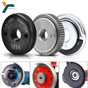 앵글 그라인더 M14 나사 내부 외부 플랜지 너트 세트 Bosch Metabo Milwaukee Makita Dewalt 용 퀵 릴리스 잠금 너트 교체