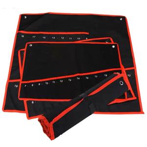 1pc 실용적인 캔버스 도구 가방 렌치 도구 롤 접이식 스패너 주최자 파우치 케이스 손 도구 보관 가방