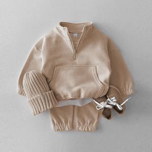 새 아기 소년 소녀 옷 어린이 유아 패션 의상 어린이 Tracksuits 편지 후드 재킷 바지 2Pcs 세트 봄 가을