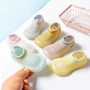 유아 여름 통기성 메쉬 양말 신발, 남녀공용 바닥 신발, 아기 소년 소녀, 캔디 컬러 젤리 신발 슬리퍼, 0-3 세