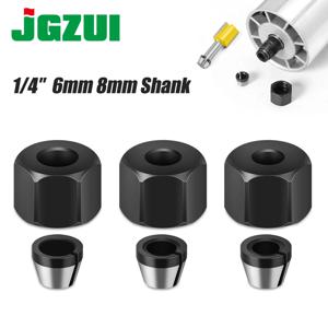 6mm 6.35mm 8mm 콜렛 척 조각 트리밍 기계 너트 라우터 비트 어댑터 전기 라우터 밀링 커터 액세서리