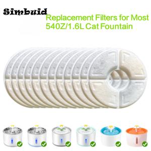 고양이 개 물 마시는 분수 활성탄 교체 필터 6/12/24PCS 분수 디스펜서 피더에 대한 교체 필터