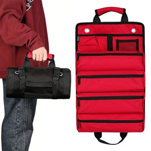 새로운 도구 가방 스크롤 도구 보관 가방 작업자 엔지니어에 적합 유지 보수 도구 캠핑 분리형 다기능 가방 레드