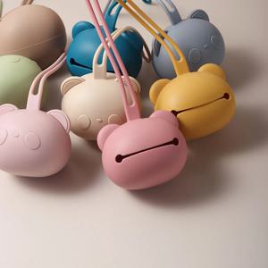 새로운 도착 뜨거운 판매 두꺼운 팬더 곰 모양 아기 젖꼭지 케이스 홀더 유아용 실리콘 젖꼭지 커버