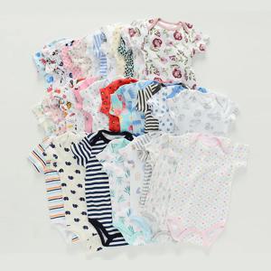 1-2 조각 신생아를위한 아기 Bodysuit 여름 아기 Romper 소녀/소년 옷 0-12M 신생아 의류 유아 부드러운 꽉 아기 옷