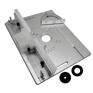 알루미늄 라우터 테이블 삽입 플레이트, 목공 벤치 테이블 톱, 다기능 트리머 조각 기계용 마이터 게이지 포함