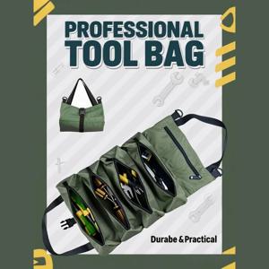 도구 롤, 다목적 롤업 도구 가방, 렌치 롤, 캔버스 도구 정리 버킷, 자동차 응급 처치 키트 랩 롤 보관 케이스