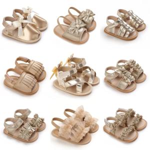황금 테마의 여름 캐주얼 샌들 패셔너블하고 클래식한 여자 아기 신발 편안하고 미끄럼 방지 아기 운동화