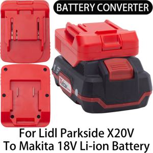 Makita 18V 리튬 이온 도구용 어댑터는 Lidl Parkside X20V 리튬 이온 배터리 어댑터 전동 공구 액세서리 BL1850B로 변환됩니다.