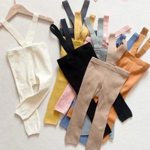 봄 가을 아기 소녀 소년 스타킹 유아 어린이 서스펜더 팬티 스타킹 아기 소녀 옷 높은 허리 붕대 크로스 스트랩 레깅스