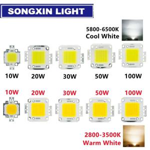 1PCS 10W 20W 30W 50W 100W 흰색/따뜻한 흰색 LED 칩 통합 고전력 램프 구슬 24*44mil 32V-34V 3200K-6500K 600-3000MA
