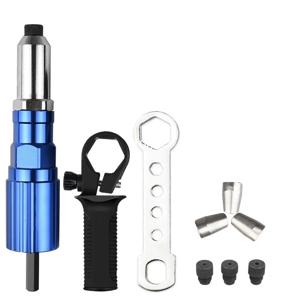 전기 리벳 건 2.4mm-4.8mm 리벳 너트 건 드릴 어댑터 무선 리벳 팅 도구 삽입 너트 당겨 리벳 도구
