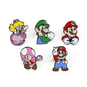 5 Pcs 크리 에이 티브 게임 SuperMario 금속 브로치 잘 생긴 루이지 에나멜 옷깃 배낭 의류 드롭 오일 핀 쥬얼리 액세서리 선물