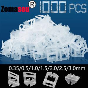 100-1000Pcs 타일 스페이서 타일 레벨링 시스템 클립 0.35/0.5/1/1.5/2/2.5/3MM 세라믹 타일 누워 레벨링 건설 도구