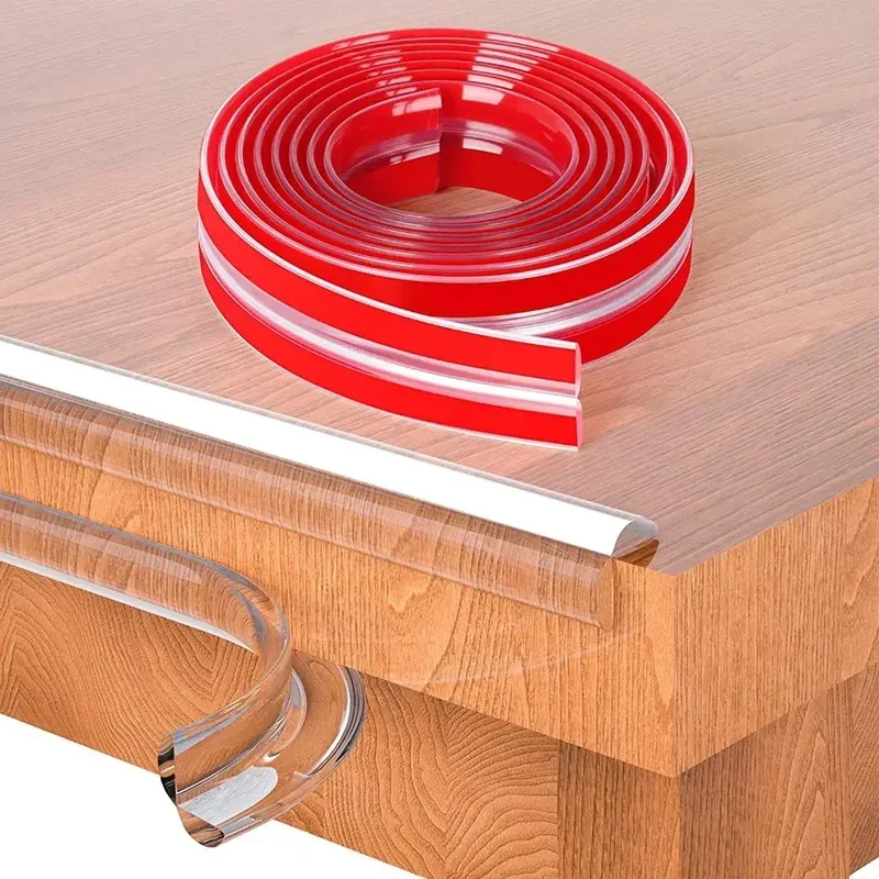 자기 접착제 어린이 충돌 방지 소프트 범퍼 1/2/3M 아기 안전 투명 PVC 보호 테이블 가장자리 가드 보호기 스트립