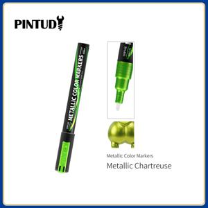 DSPIAE MKA 슈퍼 메탈릭 마커 브러시 펜 친환경 수성 소프트 헤드 핑크 오렌지 레드 블루 그린 슬리버 골드