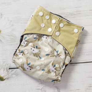 Elinfant 대나무 숯 내부 아기 주머니 천 기저귀, 방수 아기 천 기저귀, 조절 가능한 빨 수있는 훈련 바지