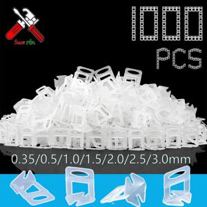 100-1000pcs 세라믹 타일 레벨링 시스템 클립 타일 누워 바닥 벽 건설 도구 건물 0.35/0.5/1/1.5/2/2.5/3MM
