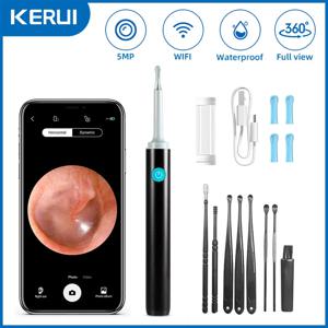 KERUI 스마트 비주얼 이어 스틱 검 이경 5MP 내시경 카메라 왁스 제거 도구 Earpick 미니 WIFI 카메라 건강 관리 귀 청소기