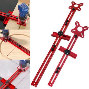 확장 3 in 1 라우터 밀링 그루브 브래킷, 9-61cm 반경 라우터 원형 커팅 지그, 목공용 알루미늄 캐비닛 하드웨어 지그