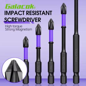 자기 충격 필립스 비트 미끄럼 방지 긴 스크루드라이버 비트 세트 전원 드릴링용 육각 섕크 크로스 임팩트 드라이버 비트