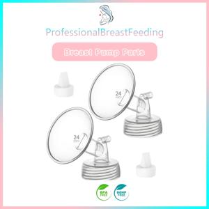 4PCS 세트 플랜지 및 덕빌 밸브는 Spectra S1 S2 9 Plus와 호환되며, 교체 펌프 부품 플랜지 12-32mm