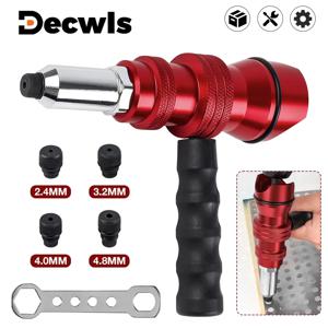 고품질 리벳 팅 기계, 전기 리벳 건 어댑터 2.4mm-3.2mm-4.0mm-4.8mm 가정용 휴대용 리벳 팅 도구, 핸들, 무선 다기능 리벳 팅 기계, 전기 드릴에 적합