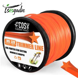 TSES 2.4~3mm 나일론 트리머 라인 잡초 제거기 라인 스트리머 라인 브러시 커터 샤프 로프 잔디 깎기 펜타그램