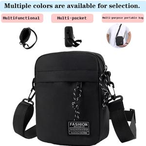 남녀공용 중성 스타일 숄더백, 단색 나일론 소재로 단일 숄더 스트랩으로 착용 가능합니다.