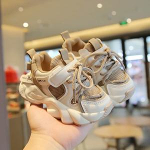 소녀 어린이 스포츠 신발 2024 봄 메쉬 통기성 유아 학교 운동화 패션 미끄럼 방지 어린이 소년 농구 신발