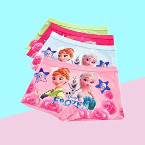 4 개/가방 디즈니 어린이 팬티 엘사 만화 냉동 소녀 속옷 어린이 복수 자 속옷 소년 복서