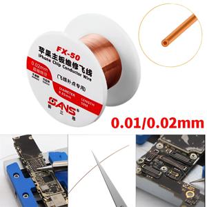 절연 구리 링크 와이어 0.01mm 0.02mm 휴대 전화 PCB 수리 점퍼 와이어 아이폰 마더 보드 PCB 용접 수리 도구