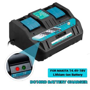 Makita 14.4V 18V BL1830 Bl1430 DC18RC DC18RA 고속 충전 용 최신 이중 리튬 이온 배터리 충전기 4A 충전 전류