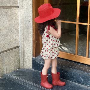 아기 소녀 여름 의류 세트 탑 & 반바지 폴카 도트 블루머 PP 반바지 호박 짧은 바지 유아 민소매 티셔츠