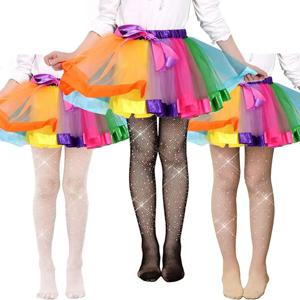 여자 스타킹 키즈 스파클 스타킹 하이 웨이스트 팬티 스타킹 라인 석 Fishnet 스타킹 유아 스타킹 소녀 어린이 레깅스 소녀