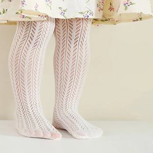 여름 메쉬 얇은 면화 그물 스타킹 귀여운 빈티지 한국어 흰색 Fishnet 로리타 스타킹 팬티 스타킹 어린이를위한 아기 소녀 어린이