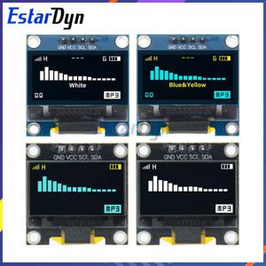 Estardyn 0.96 인치 OLED SSD1306 흰색/파란색/노란색 128X64 IIC I2C 직렬 디스플레이 모듈 Arduino 용 12864 LCD 스크린 보드