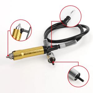 HILDA 회전 유연한 소프트 샤프트 6.5mm 미니 그라인더 액세서리 과열 없이 고정밀 합금 핸들 고속