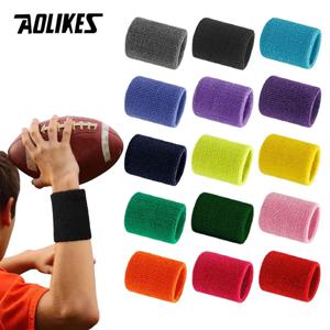 AOLIKES 1PCS 손목 Sweatbands 테니스 손목 밴드 축구 농구 러닝 운동 스포츠 테니스를위한 흡수성 Sweatbands