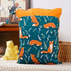 Elinfant 30X40CM 휴대용 습식 건식 가방, 패션 프린트 방수 기저귀 가방, 해변, 수영장, 체육관 용 다목적 보관 가방