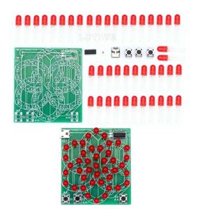 DIY 전자 키트 멀티 스타일 패턴 전자 풍차 흐르는 물 조명, 43 LED, 5V, 재미있는 납땜 구성 요소 훈련 세트