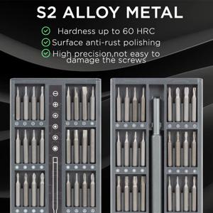 정밀 드라이버 세트 25 in 1 Phillips Torx iPhone PC 시계 카메라 Glasse 용 육각형 플랫 헤드 마그네틱 스크루 드라이버 헤드